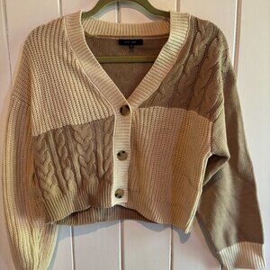 Love Tree Block Knit Cardigan, Size S